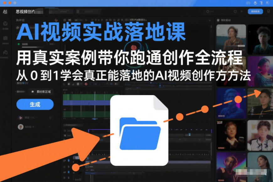 AI视频实战落地课,用真实案例带你跑通创作全流程,从0到1学会真正能落地的AI视频创作方法互联网行业-互联网创业-创业网-知识创造价值 新生无限可能网创星球