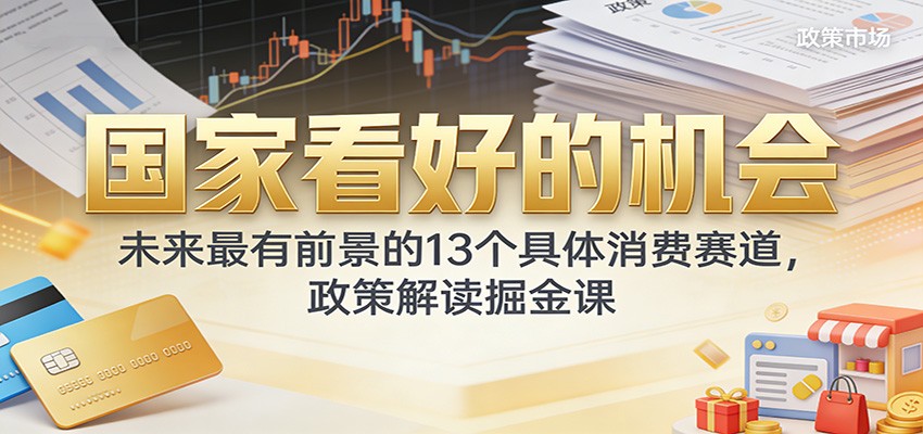 公众号付费文章:国家看好的机会,未来最有前景的13个具体消费赛道,政策解读掘金课-东方学社-专注互联网创业,知识付费,副业轻创