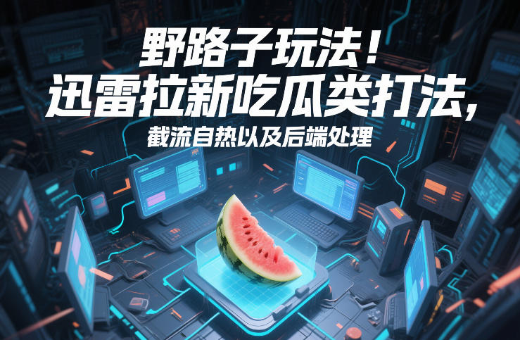 野路子玩法！迅雷拉新吃瓜类打法，截流自热以及后端处理-轻创终点站