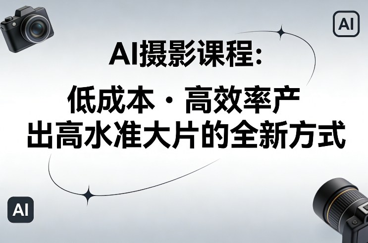 AI摄影课程，低成本高效率产出高水准大片的全新方式-轻创终点站