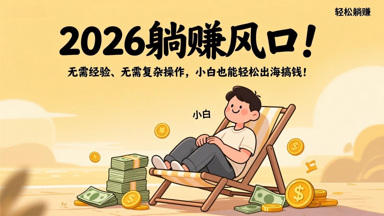 2026躺赚风口！无需经验、无需复杂操作，小白也能轻松出海搞钱！-轻创终点站