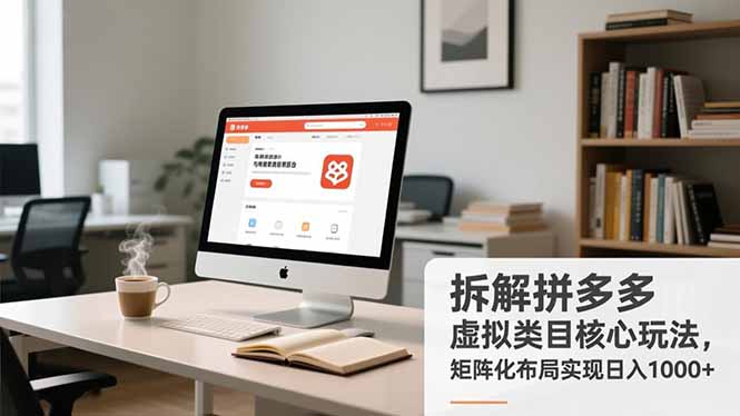 拆解拼多多虚拟类目核心玩法，矩阵化布局实现日入1000+-轻创终点站