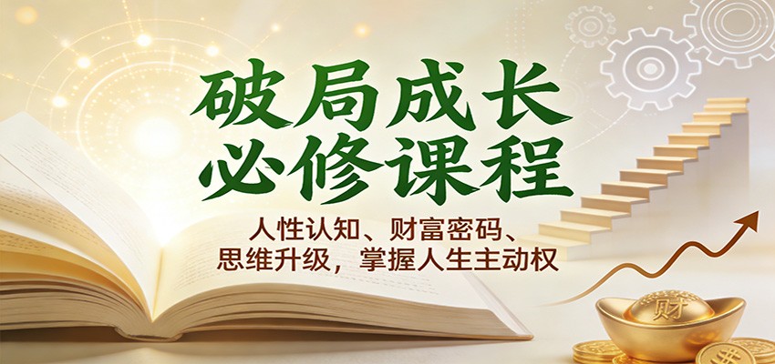 破局成长必修课2.0：人性认知、财富密码、思维升级，掌握人生主动权-轻创终点站