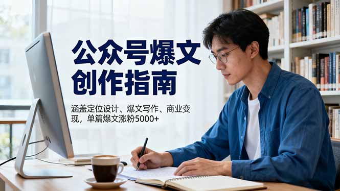 公众号爆文创作指南,涵盖定位设计+爆文写作+商业变现,单篇爆文涨粉5000+-星舰联盟