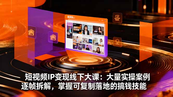 短视频IP变现线下大课:大量实操案例逐帧拆解,掌握可复制落地的搞钱技能-星舰联盟