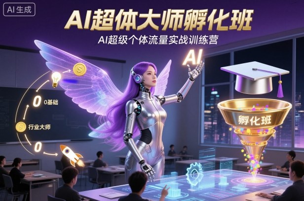AI超体大师孵化班,AI超级个体流量实战训练营-安小熙网创平台