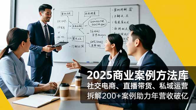 2025商业案例方法库,社交电商、直播带货、私域运营,拆解200+案例助力年营收破亿-安小熙网创平台