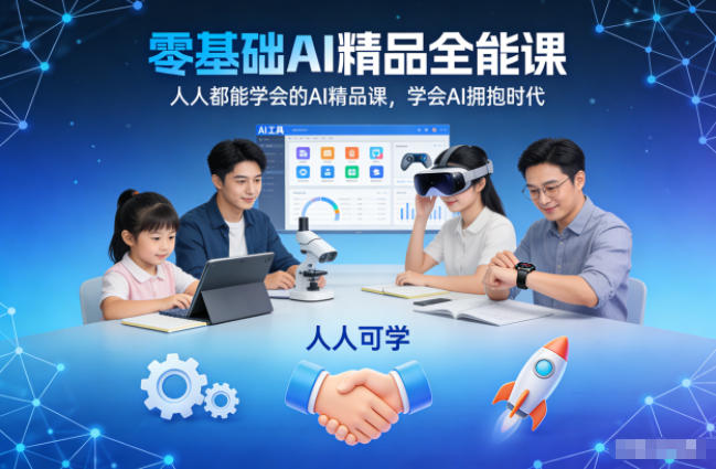 零基础AI精品全能课,人人都能学会的AI精品课,学会AI拥抱时代-轻创终点站
