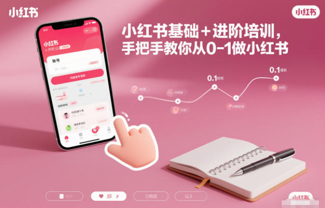 小红书基础+进阶培训,手把手教你从0-1做小红书-AI网创项目超市