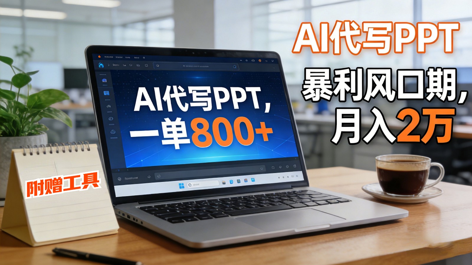 AI 代写做 PPT！一单狂赚 800+，风口期月入 2 万（工具 + 提示词直接送）-网创星球