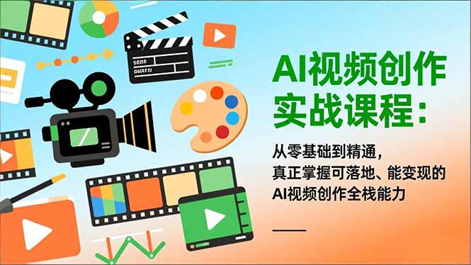 AI视频创作实战课程：从零基础到精通，真正掌握可落地、能变现的AI视频创作全栈能力-511资料网