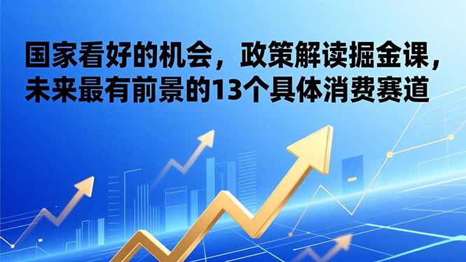 某付费文章：国家看好的机会，政策解读掘金课，未来最有前景的13个具体消费赛道-AI网创项目超市