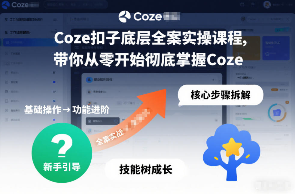 Coze扣子底层全案实操课程，带你从零开始彻底掌握Coze-牛创网