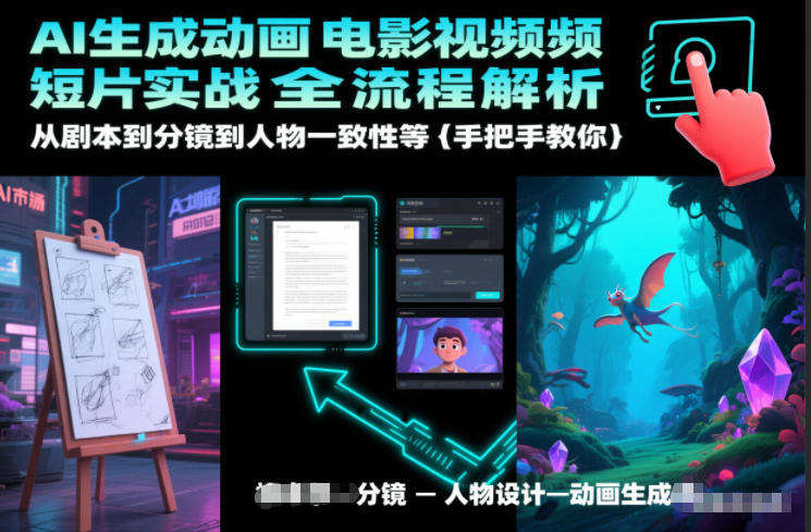 AI生成动画电影视频短片实战全流程解析，从剧本到分镜到人物一致性等手把手教你-轻创终点站