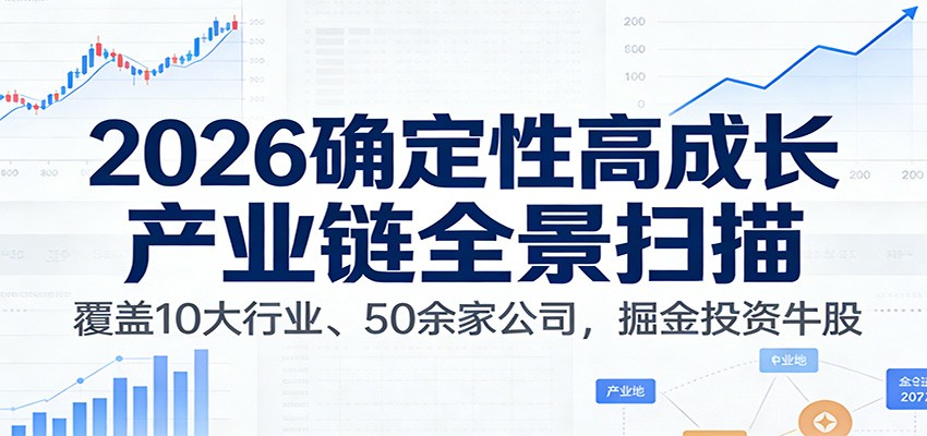 付费文章：2026确定性高成长产业链全景扫描：覆盖10大行业、50余家公司，掘金投资牛股-学小盏