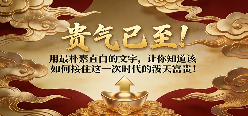 付费文章：贵气已至！用最朴素直白的文字，让你知道该如何接住这一次时代的泼天富贵！-轻创终点站