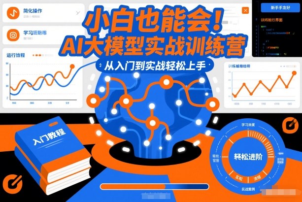 小白也能会！AI大模型实战训练营，从入门到实战轻松上手-安小熙网创平台