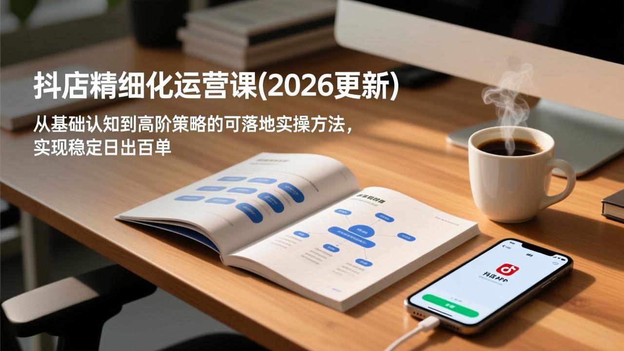 抖店精细化运营课(2026更新)，从基础认知到高阶策略的可落地实操方法，实现稳定日出百单-安小熙网创平台