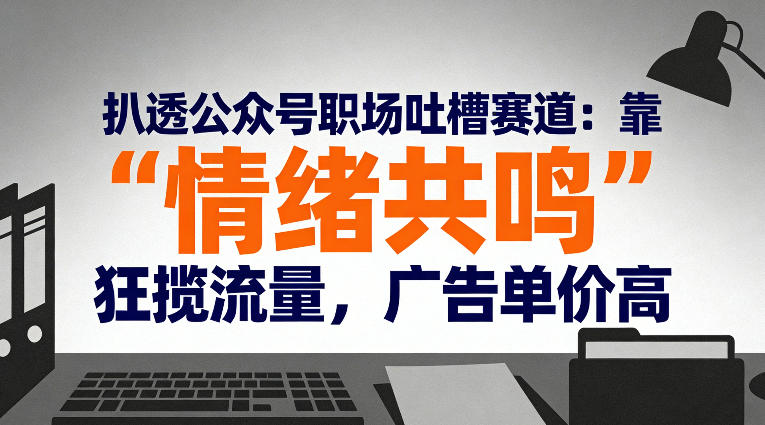扒透公众号职场吐槽赛道：靠“情绪共鸣”狂揽流量，广告单价高-安小熙网创平台