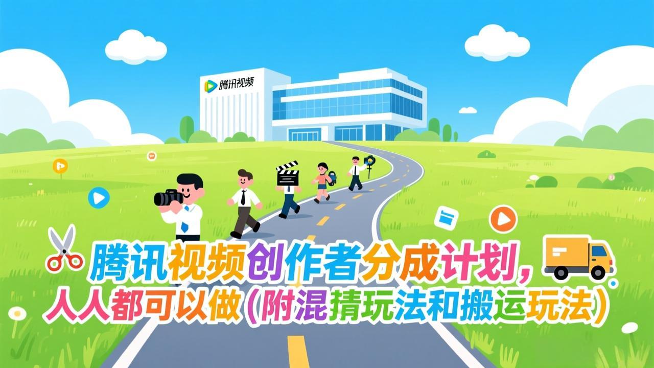 腾讯视频创作者分成计划，人人都可以做(附混剪玩法和搬运玩法-轻创终点站