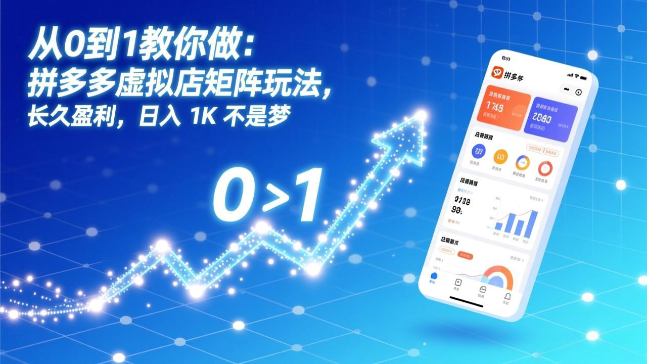 从0到1教你做：拼多多虚拟店矩阵玩法，长久盈利，日入 1K 不是梦-轻创终点站