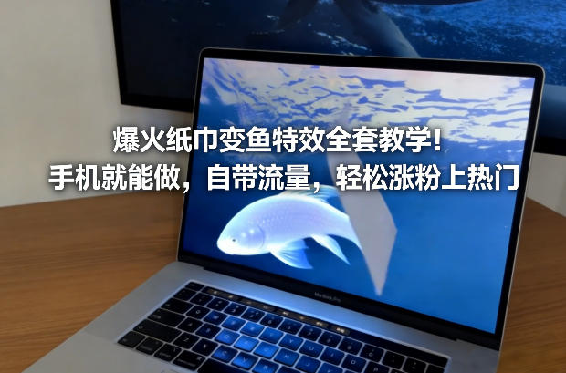 爆火纸巾变鱼特效全套教学！手机就能做，自带流量，轻松涨粉上热门-華夏云创