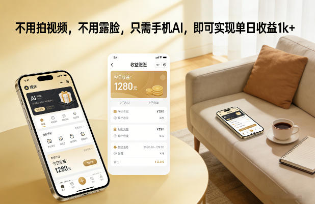 不用拍视频，不用露脸，只需手机AI，即可实现单日收益1k+【揭秘】-華夏云创