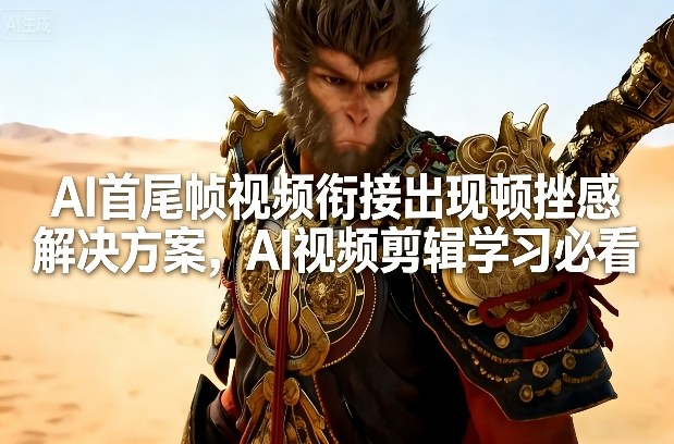 AI首尾帧视频衔接出现顿挫感解决方案，AI视频剪辑学习必看-安小熙网创平台