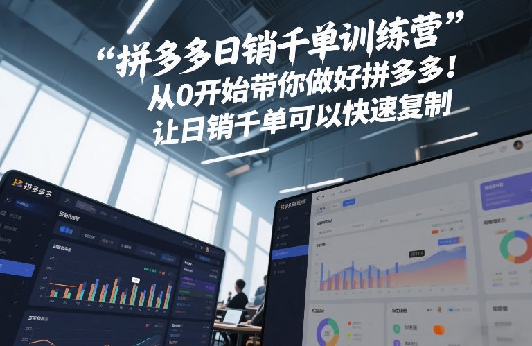 拼多多日销千单训练营，从0开始带你做好拼多多，让日销千单可以快速复制(更新26年2月)-安小熙网创平台