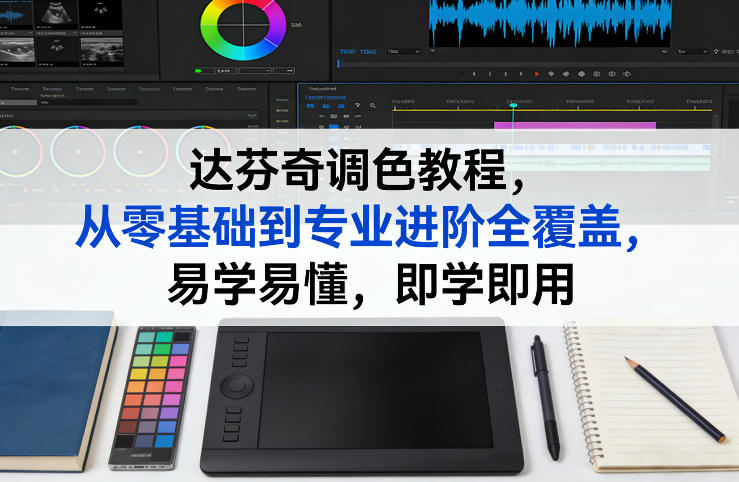 达芬奇调色教程，从零基础到专业进阶全覆盖，易学易懂，即学即用-优优云网创