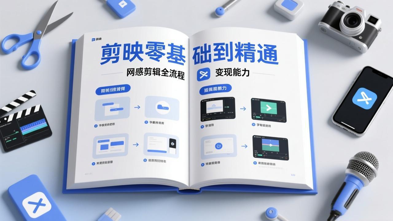 剪映零基础也能快速上手，从入门到精通掌握网感剪辑全流程，掌握能直接变现的剪辑能力-优优云网创