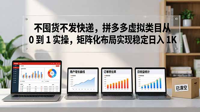 不囤货不发快递，拼多多虚拟类目从 0 到 1 实操，矩阵化布局实现稳定日入 1K-安小熙网创平台