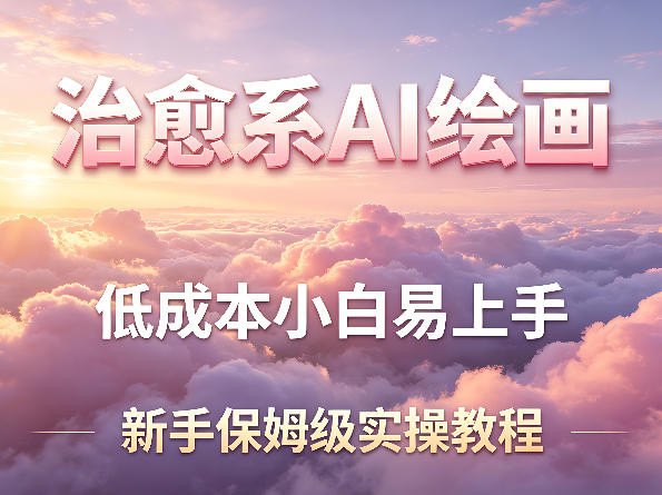 治愈系AI绘画提示词项目，低成本小白易上手，每天10分钟，新手保姆级实操教程-安小熙网创平台