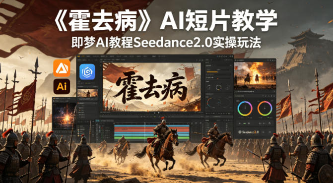 《霍去病》AI短片教学，即梦AI教程Seedance2.0实操玩法-飞驰网创