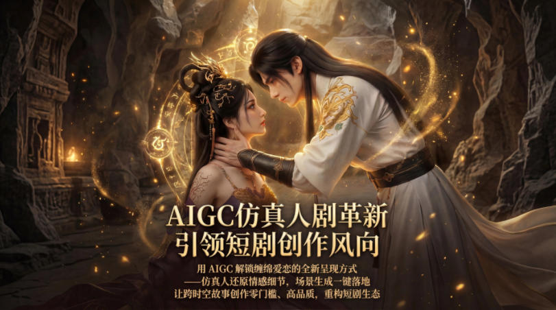 AIGC仿真人《合欢宗》短剧教学，用AIGC解锁缠绵爱恋的全新呈现方式，让跨时空故事创作零门槛、高品质，重构短剧生态-飞驰网创