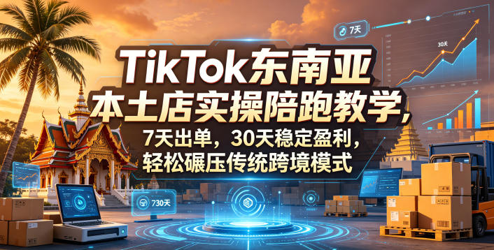 TikTok东南亚本土店实操陪跑教学，7天出单，30天稳定盈利，轻松碾压传统跨境模式(更新0516)-星叙轻创