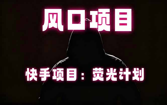 快手风口项目，荧光计划托管，长期稳定，适合批量做-安小熙网创平台