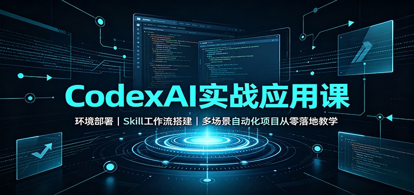 CodexAI实战应用课：环境部署Skill工作流搭建，多场景自动化项目从零落地教学-有点东西站