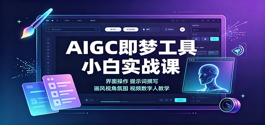 AIGC即梦工具小白实战课：界面操作，提示词撰写，画风视角氛围视频数字人教学-有点东西站