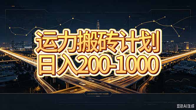 运力搬砖，风口项目。当日收益稳定200-1000。 每天仅需一小时，新人轻松上手。-细水创业邦
