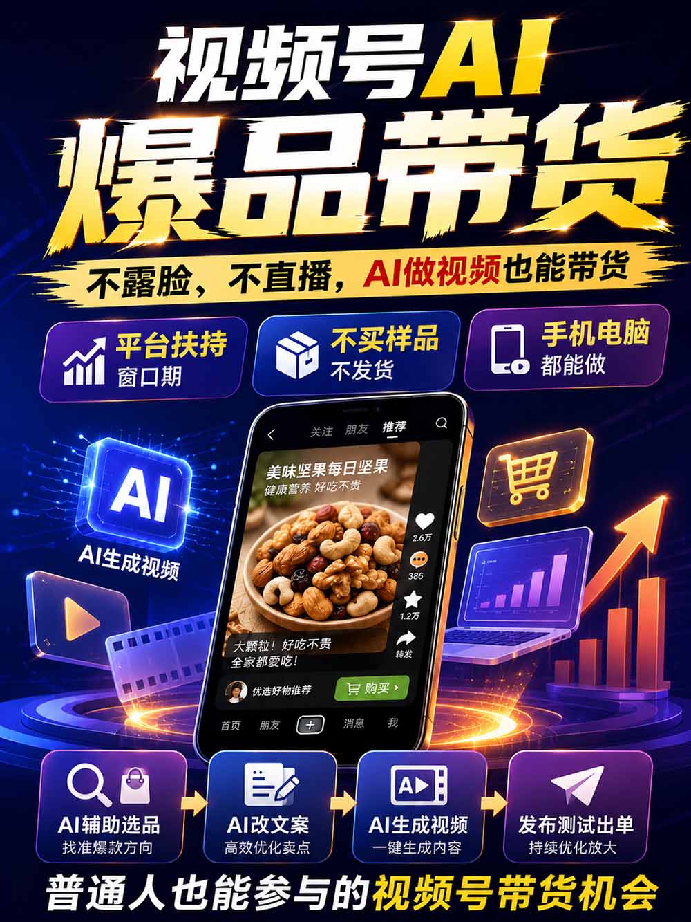 图片[2]-2026视频号AI爆品带货训练营-9月开课｜不露脸不直播，AI做视频发视频号，有人下单，你赚佣金，轻松单日佣金1000+-轻创终点站
