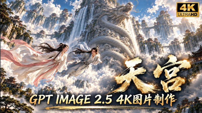 GPT Image 2.5实测！4K到底多清楚？皮肤、手指、修图与天宫场景全面测试-飞驰网创