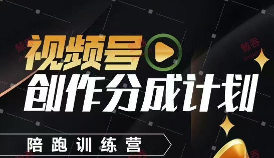 视频号创作分成计划陪跑训练营，手把手教会你如何制作视频，细水长流型项目|轻创终点站