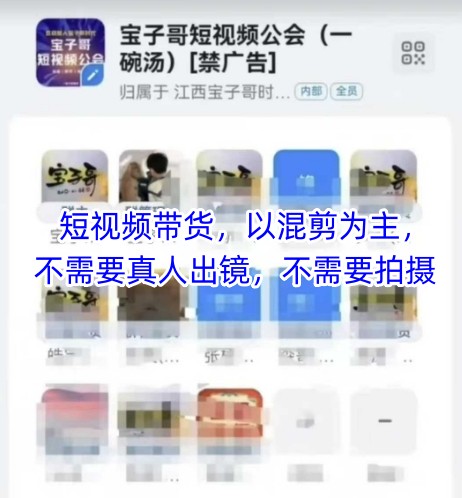 宝子哥头部团队短视频带货，以混剪为主，不需要真人出镜，不需要拍摄-轻创终点站