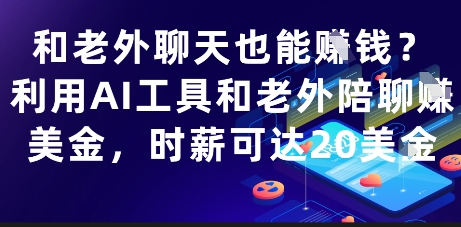 和老外聊天也能挣钱？利用AI工具和老外陪聊挣美金，时薪可达20刀-网创星球