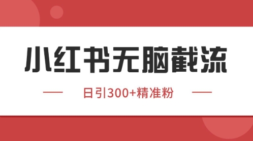 小红书只要你有同行就能获客，独家野路子获客玩法，暴力截流-网创星球