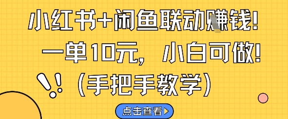 小红书+闲鱼联动挣钱，一单10元，小白可做-网创星球
