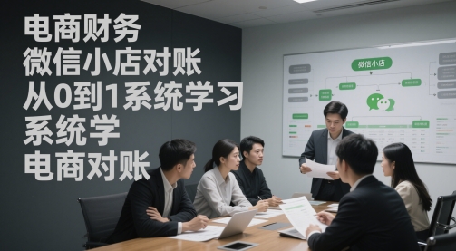 电商财务微信小店对账，从0到1系统学习电商对账-网创星球