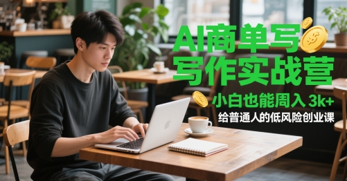 AI商单写作实战营，小白也能周入3k+，给普通人的低风险创业课-星舰联盟