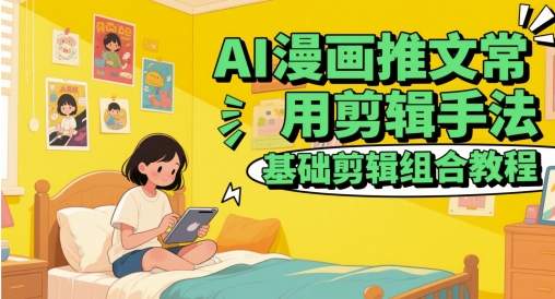 AI漫画推文常用剪辑手法，基础剪辑组合教程-星舰联盟